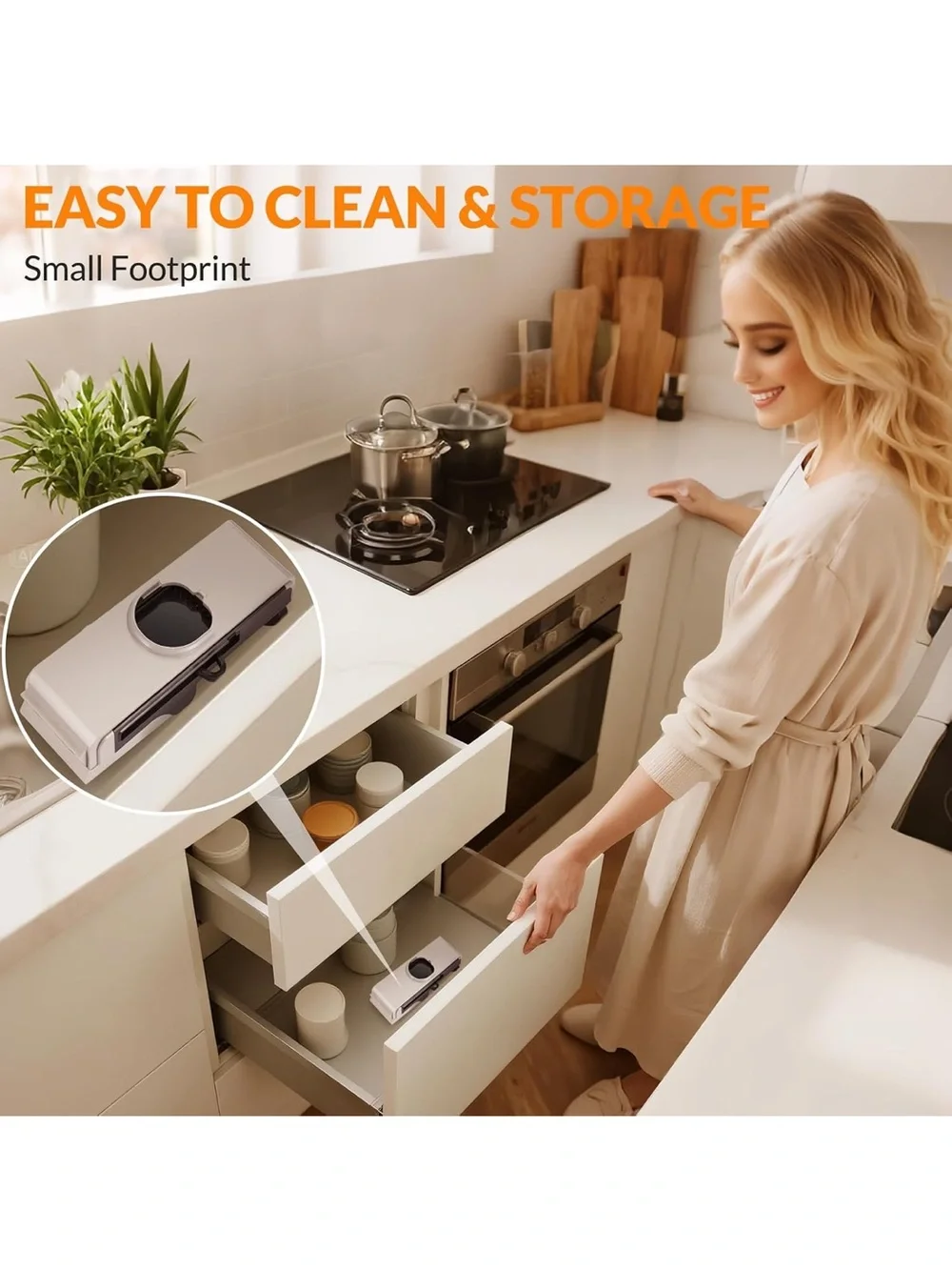 Safe mandoline slicer for kitchen
